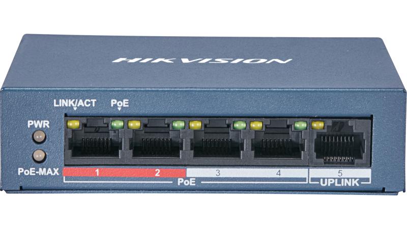 Коммутатор Hikvision DS-3E0105P-E/M