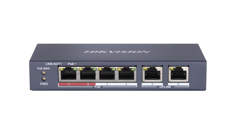 Коммутатор Hikvision DS-3E0106P-E(B)